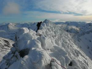 The view of the ridge ahead. We put our cameras away after this shot and got on with it