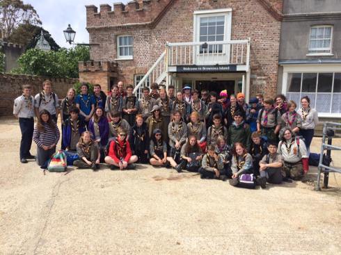 The whole Unit on Brownsea Island