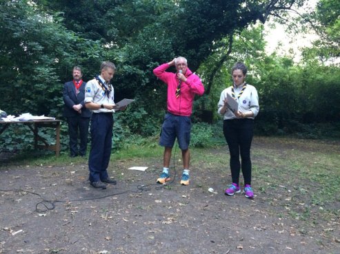 Fozzy presented Annie and Phil with their Wood badges