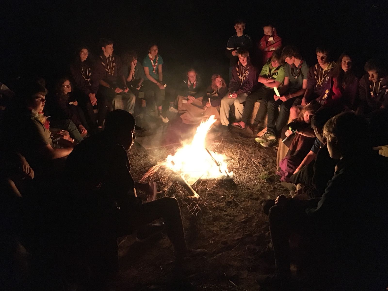 A nice campfire for the last night of camp